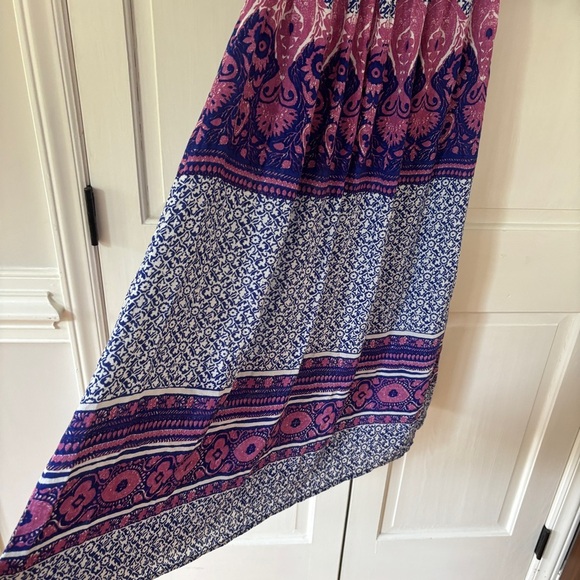 Free People She’s A Lady Reversible Maxi Dress Purple Boho Print Size Small Midi - Picture 12 of 17